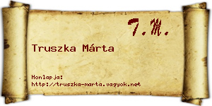 Truszka Márta névjegykártya